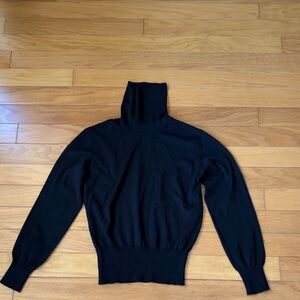 Escada Elegant Black Turtleneck Sweater (100% Wool)